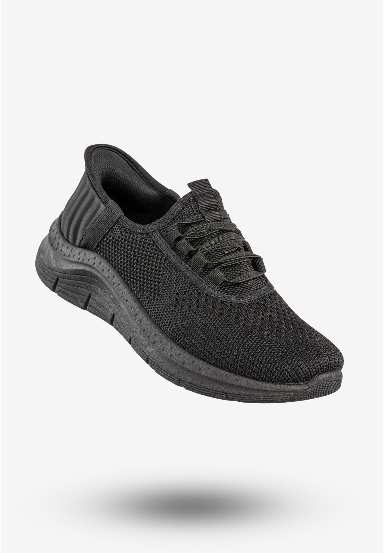 Sneakersy Damskie Wsuwane Buty Sportowe Czarne Funui PDJ269