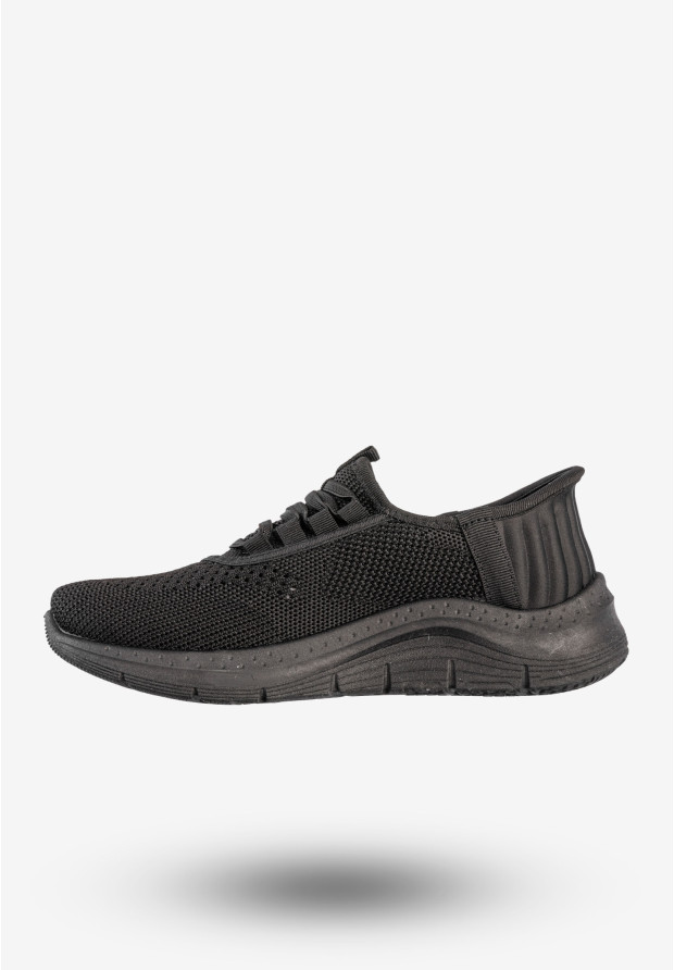 Sneakersy Damskie Wsuwane Buty Sportowe Czarne Funui PDJ269