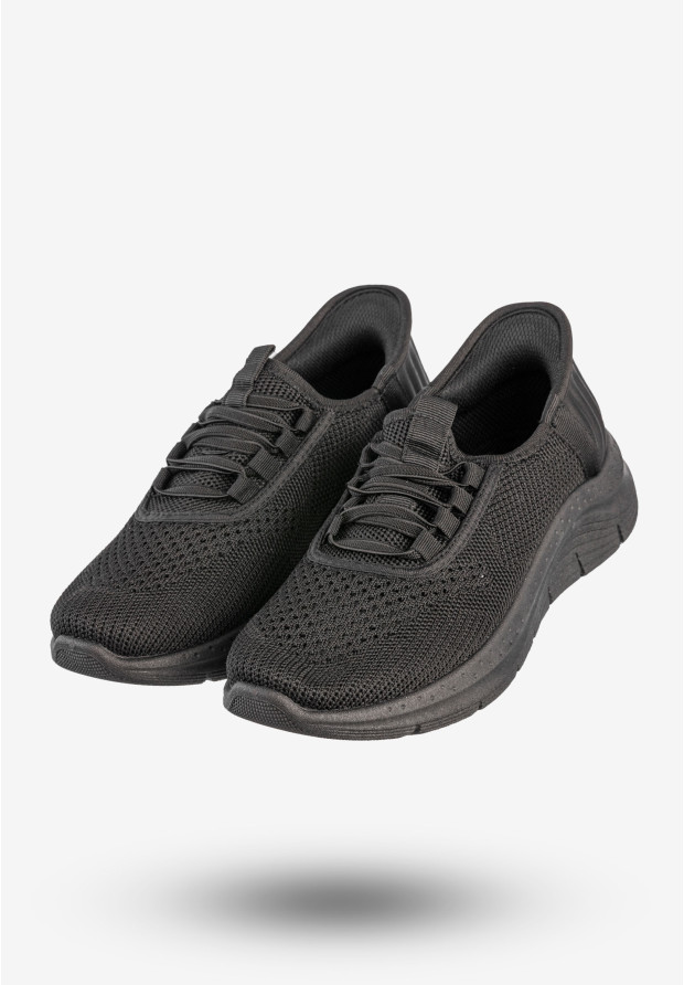 Sneakersy Damskie Wsuwane Buty Sportowe Czarne Funui PDJ269