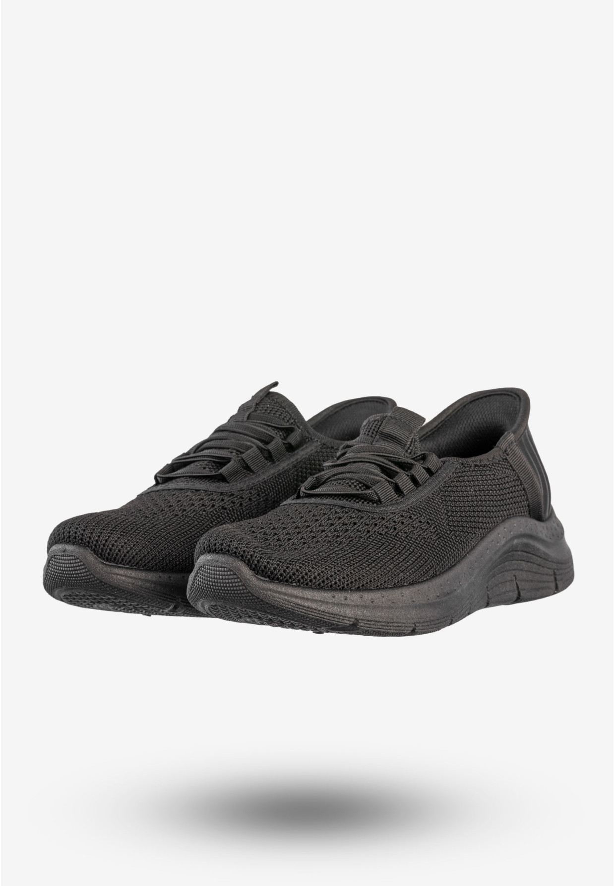 Sneakersy Damskie Wsuwane Buty Sportowe Czarne Funui PDJ269