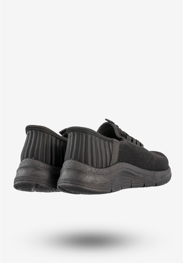 Sneakersy Damskie Wsuwane Buty Sportowe Czarne Funui PDJ269