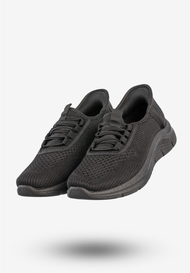 Sneakersy Damskie Wsuwane Buty Sportowe Czarne Funui PDJ269