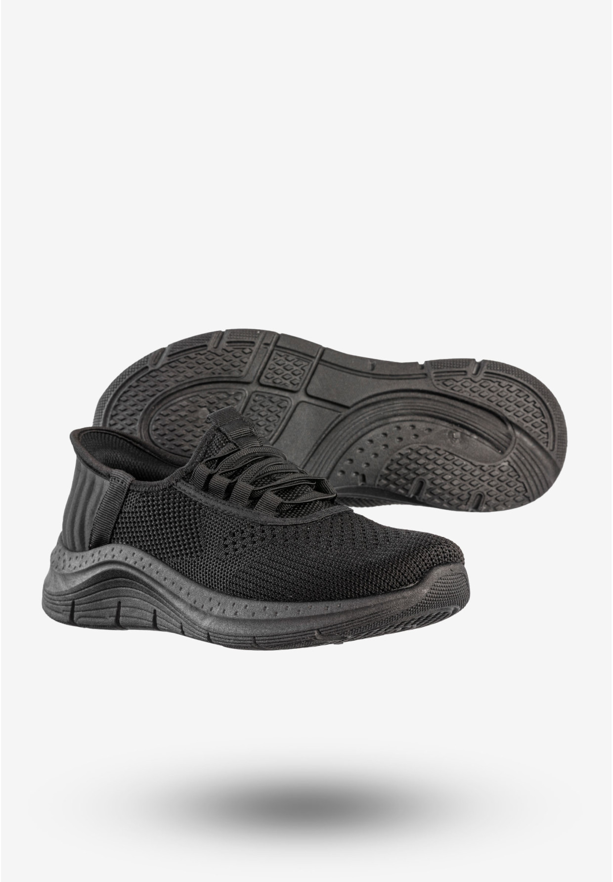 Sneakersy Damskie Wsuwane Buty Sportowe Czarne Funui PDJ269