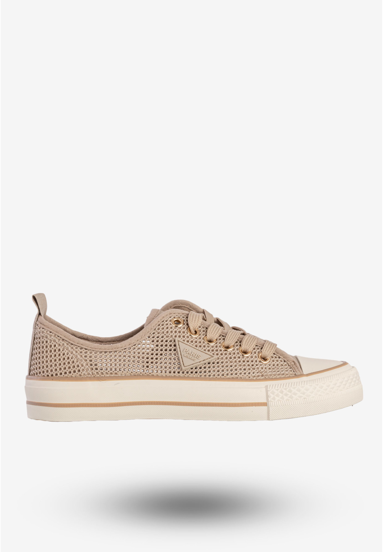 Trampki Damskie Ażurowe Buty Sportowe Khaki MSMG QY838-63