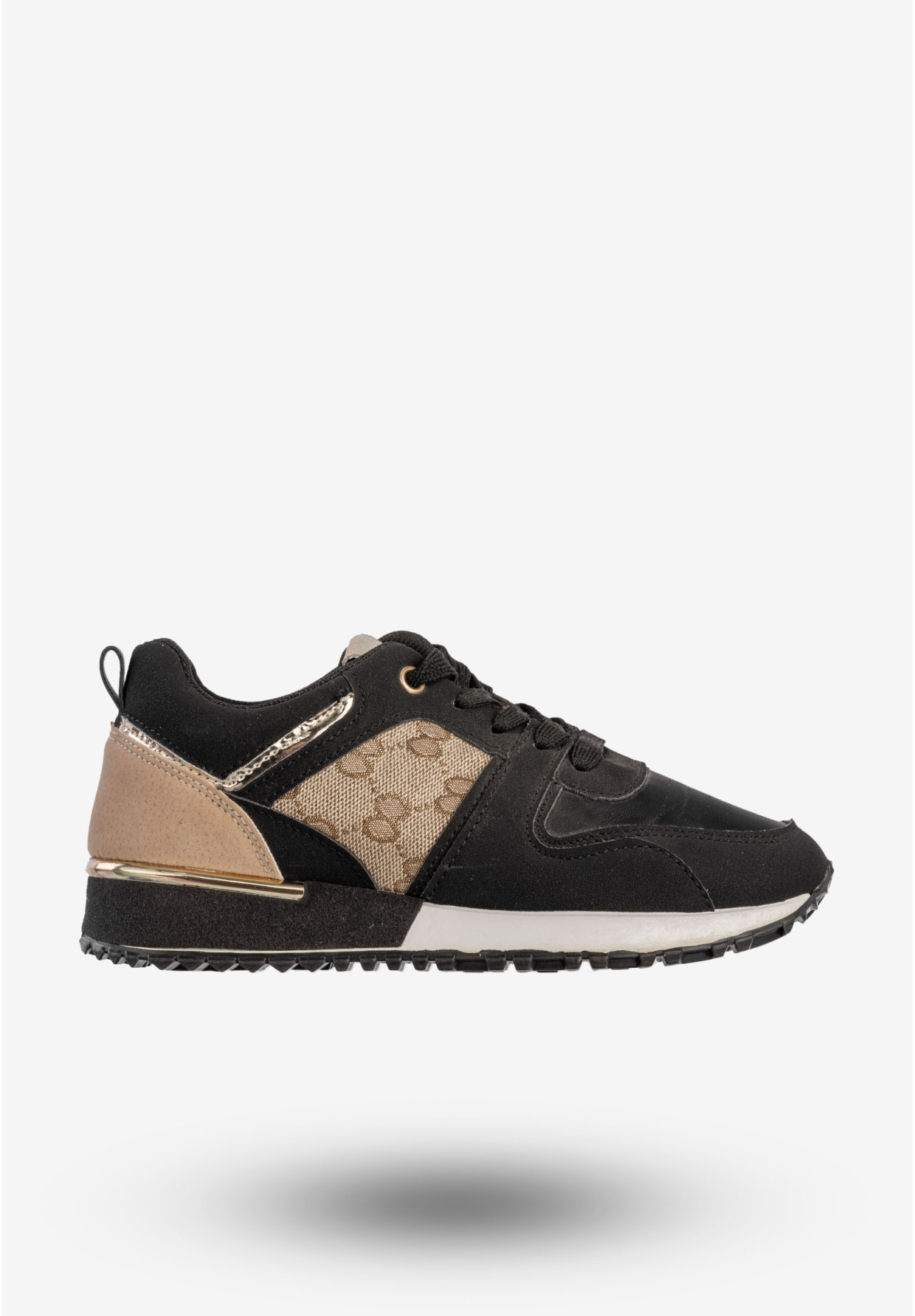 Sneakersy Damskie Lekkie Buty Sportowe Stylowe Czarne TCYR-73