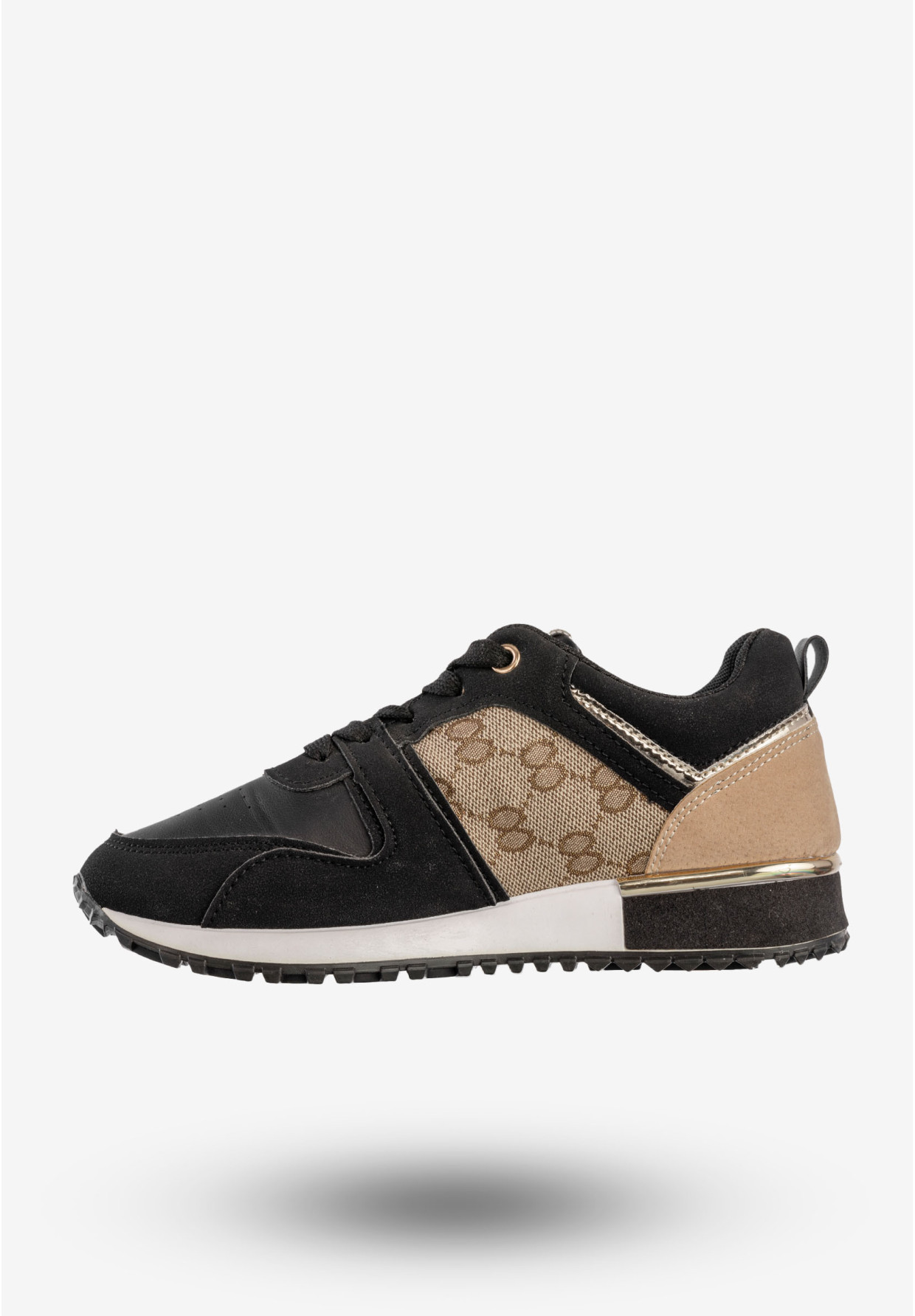 Sneakersy Damskie Lekkie Buty Sportowe Stylowe Czarne TCYR-73