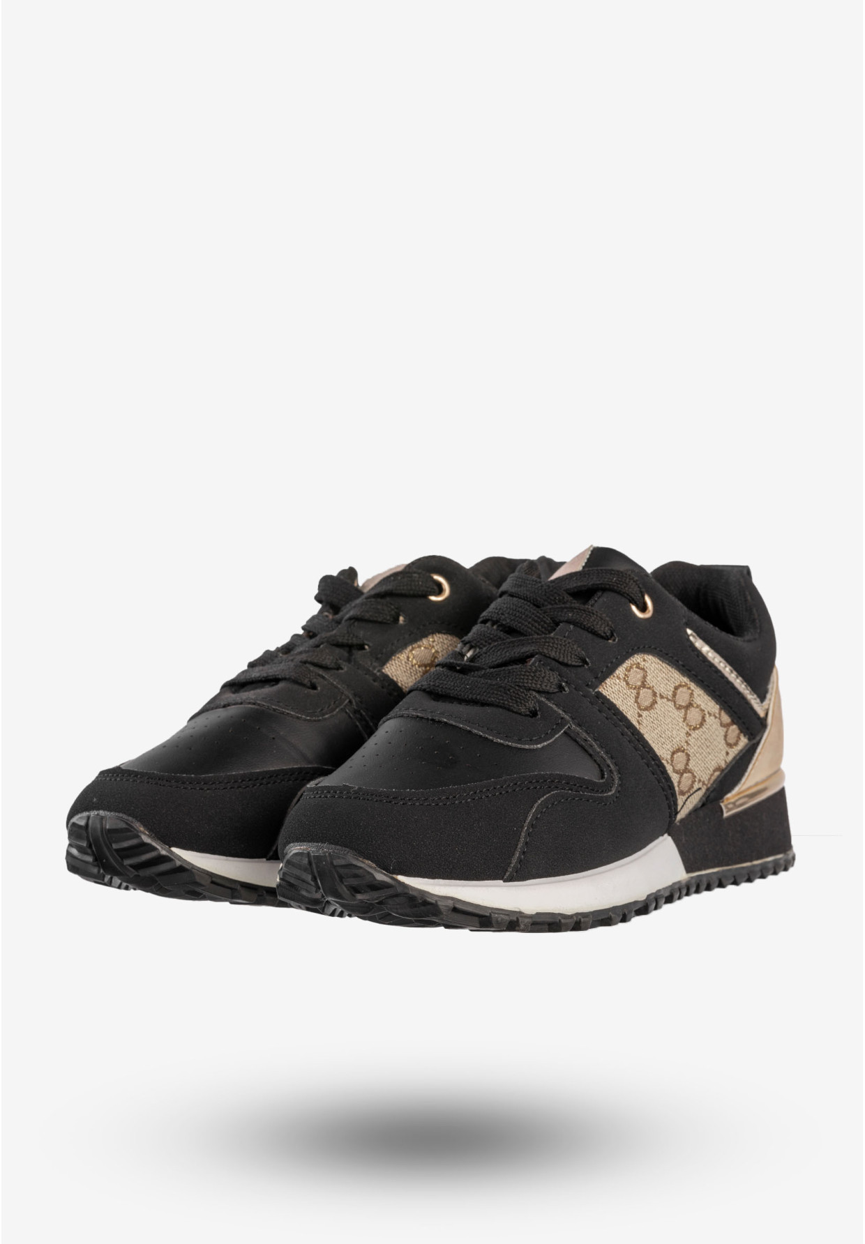 Sneakersy Damskie Lekkie Buty Sportowe Stylowe Czarne TCYR-73