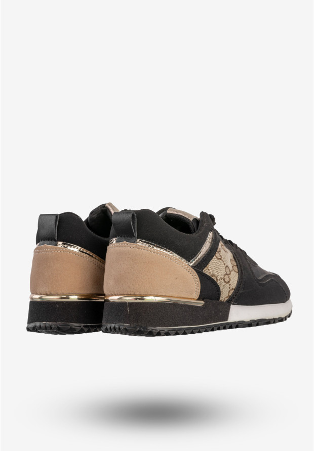 Sneakersy Damskie Lekkie Buty Sportowe Stylowe Czarne TCYR-73