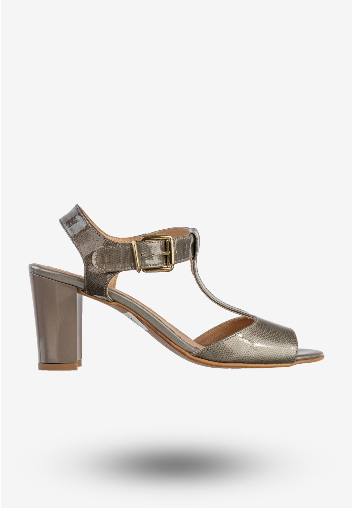 Sandały Damskie Skórzane Buty Na Obcasie Eleganckie Metaliczne Darex S-157/10