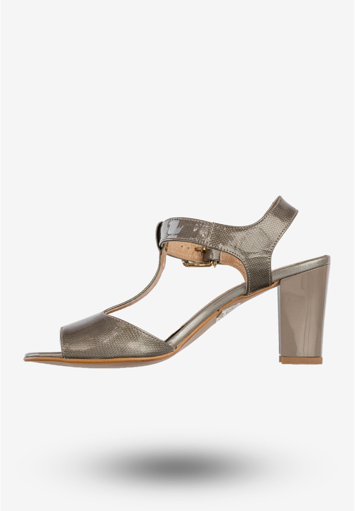 Sandały Damskie Skórzane Buty Na Obcasie Eleganckie Metaliczne Darex S-157/10