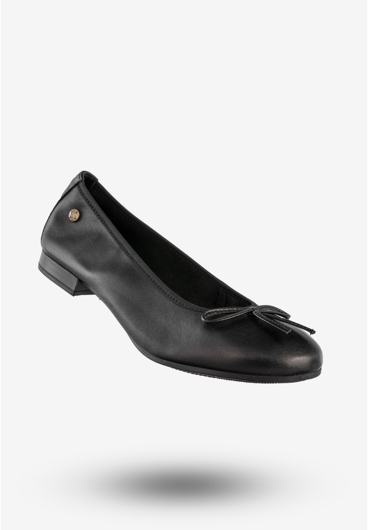 Baleriny Damskie Skórzane Buty Klasyczne Półbuty Czarne Maciejka P6800-01/00-0