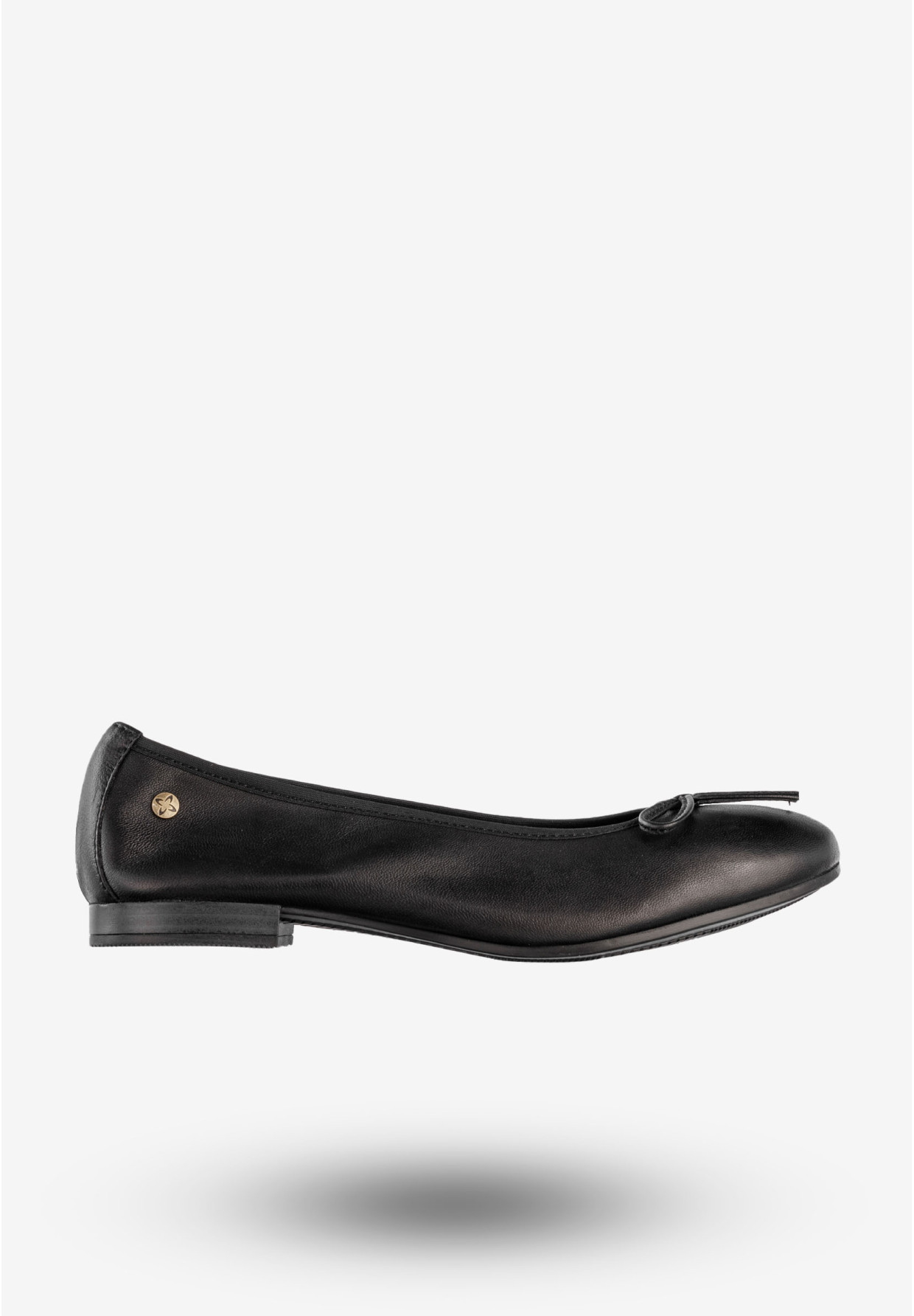 Baleriny Damskie Skórzane Buty Klasyczne Półbuty Czarne Maciejka P6800-01/00-0