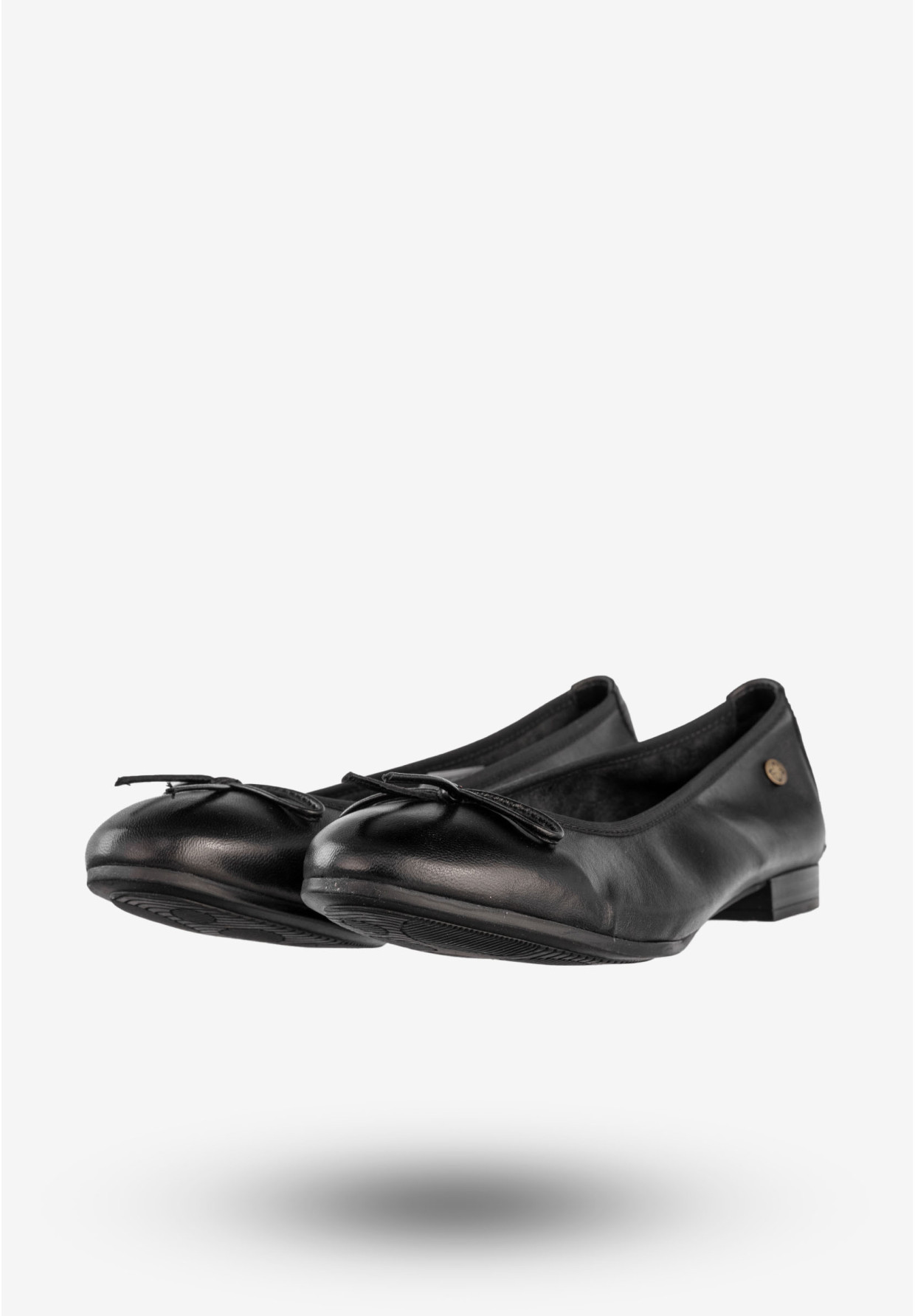 Baleriny Damskie Skórzane Buty Klasyczne Półbuty Czarne Maciejka P6800-01/00-0