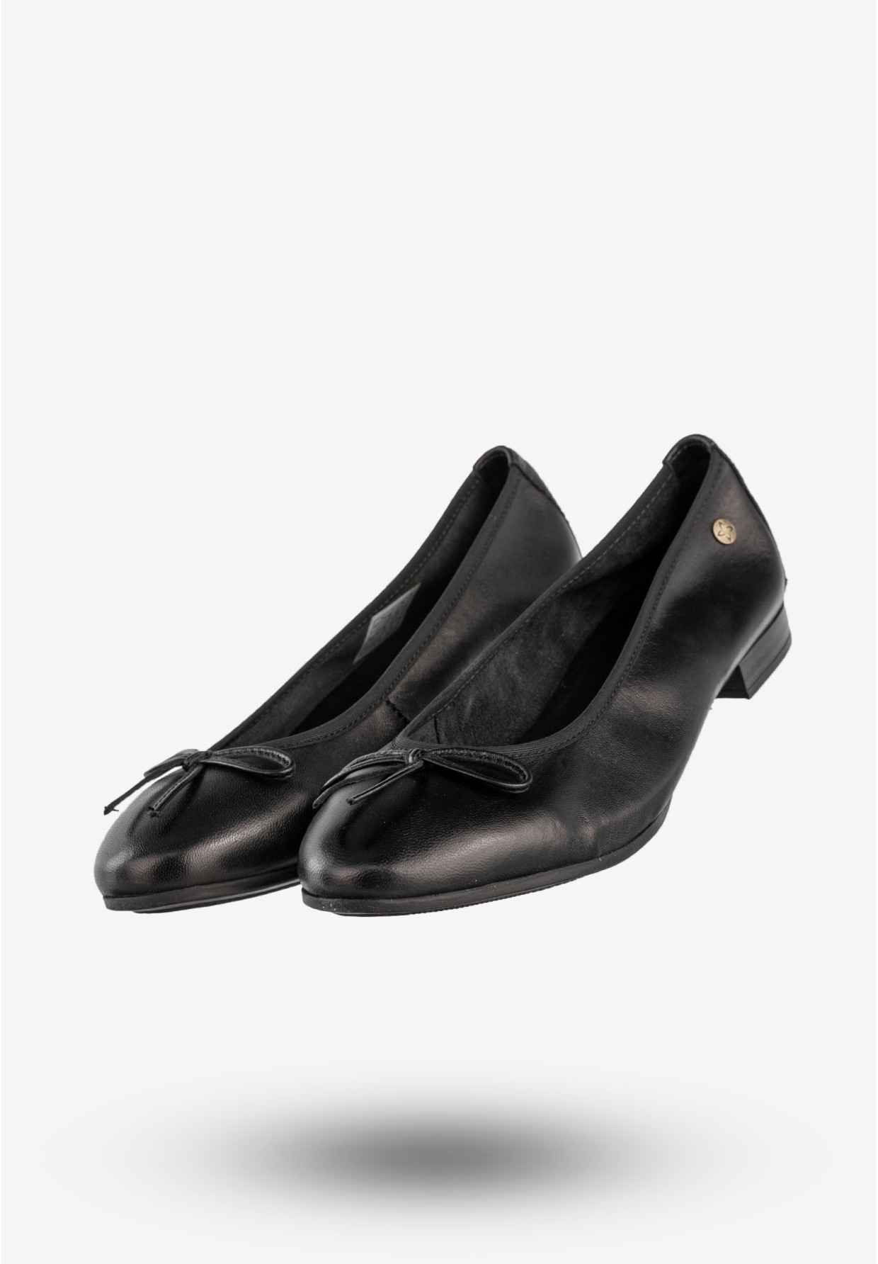 Baleriny Damskie Skórzane Buty Klasyczne Półbuty Czarne Maciejka P6800-01/00-0