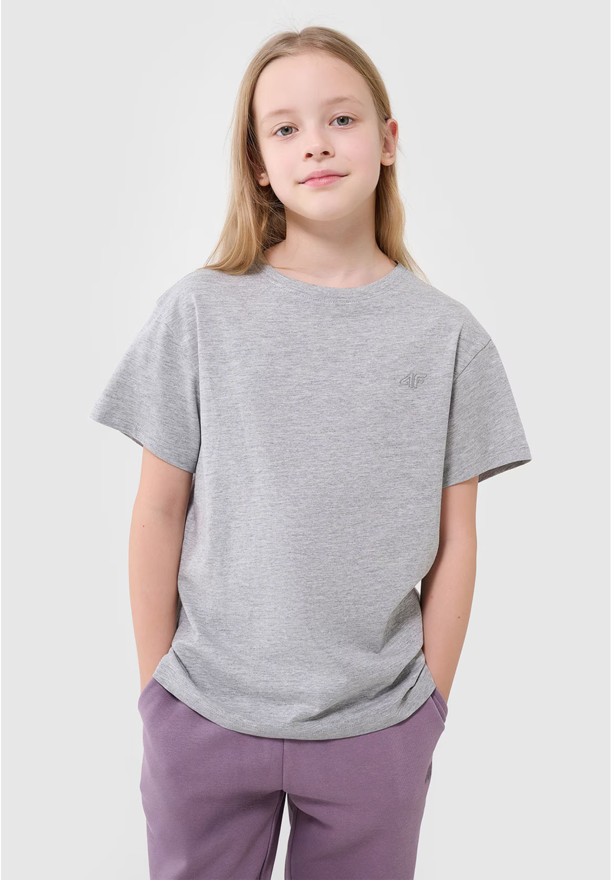 Koszulka Dziewczęca 4F T-shirt Szara 4FJWMM00TTSHF2332