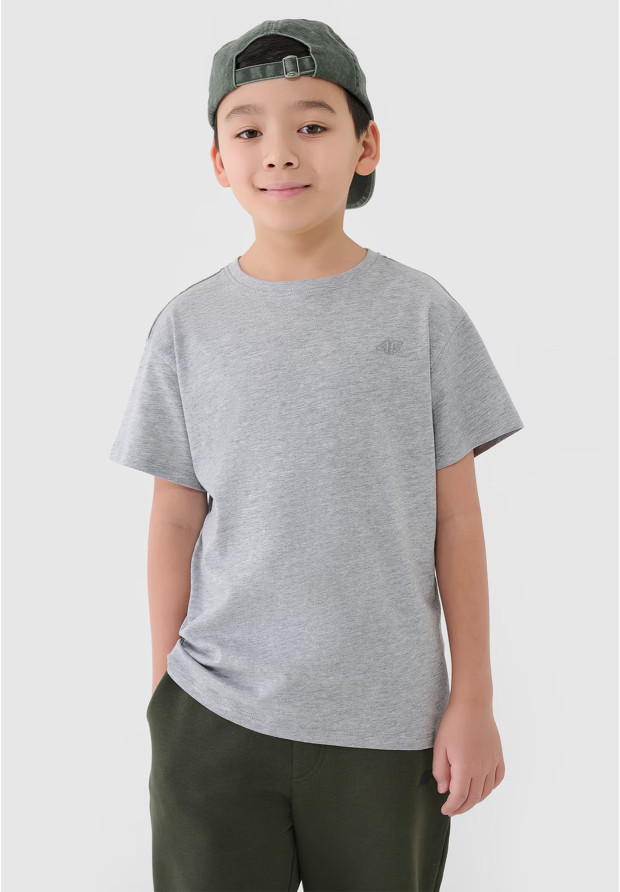 Szary t-shirt chłopięcy marki 4F