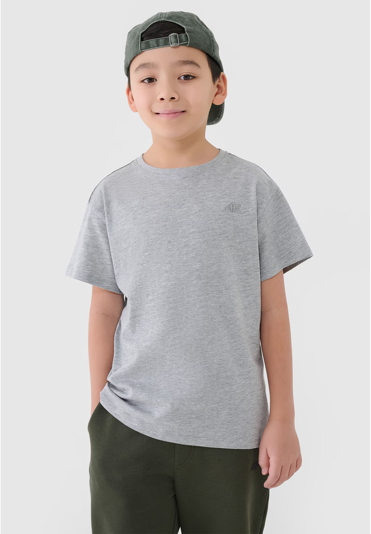 Koszulka Chłopięca 4F T-shirt Szary 4FJWMM00TTSHM2330