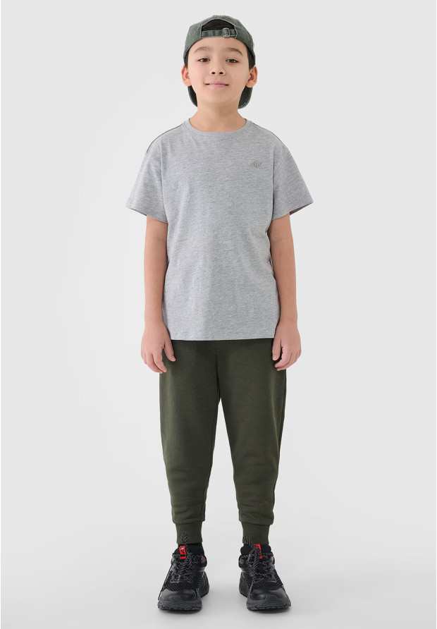 Koszulka Chłopięca 4F T-shirt Szary 4FJWMM00TTSHM2330