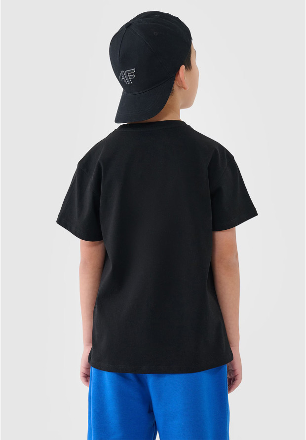 Koszulka Chłopięca 4F T-shirt Czarny 4FJWMM00TTSHM2330