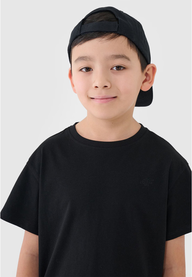 Koszulka Chłopięca 4F T-shirt Czarny 4FJWMM00TTSHM2330