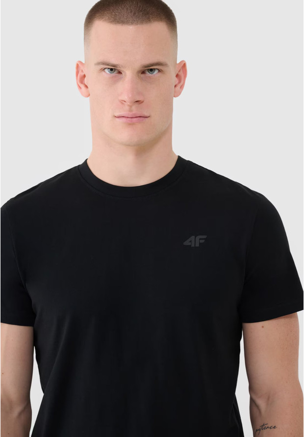 Koszulka Męska 4F T-shirt Basic Regular Czarny 4FWMM00TTSHM2256
