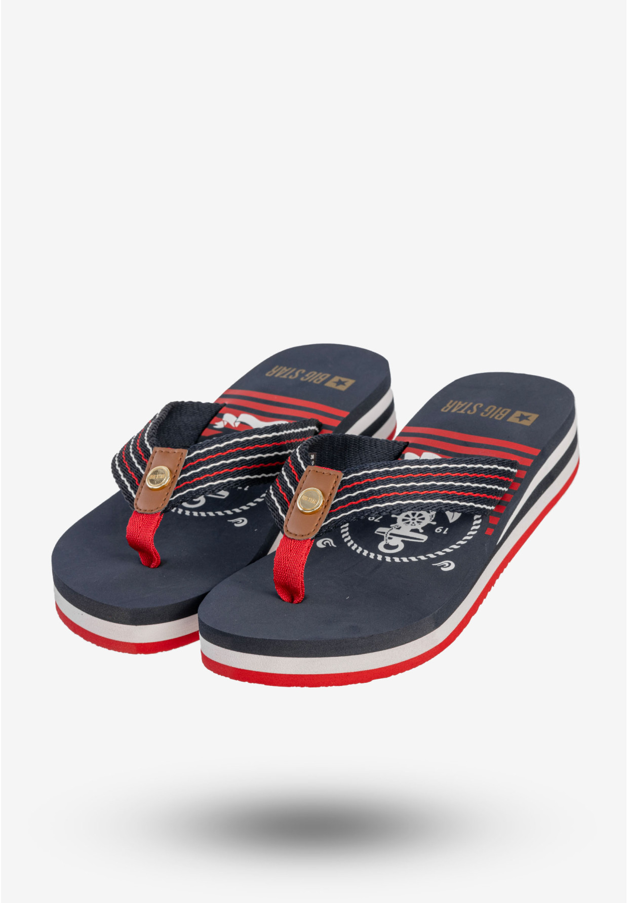 Japonki Damskie BIG STAR Klasyczne Buty Granatowe RR274A126