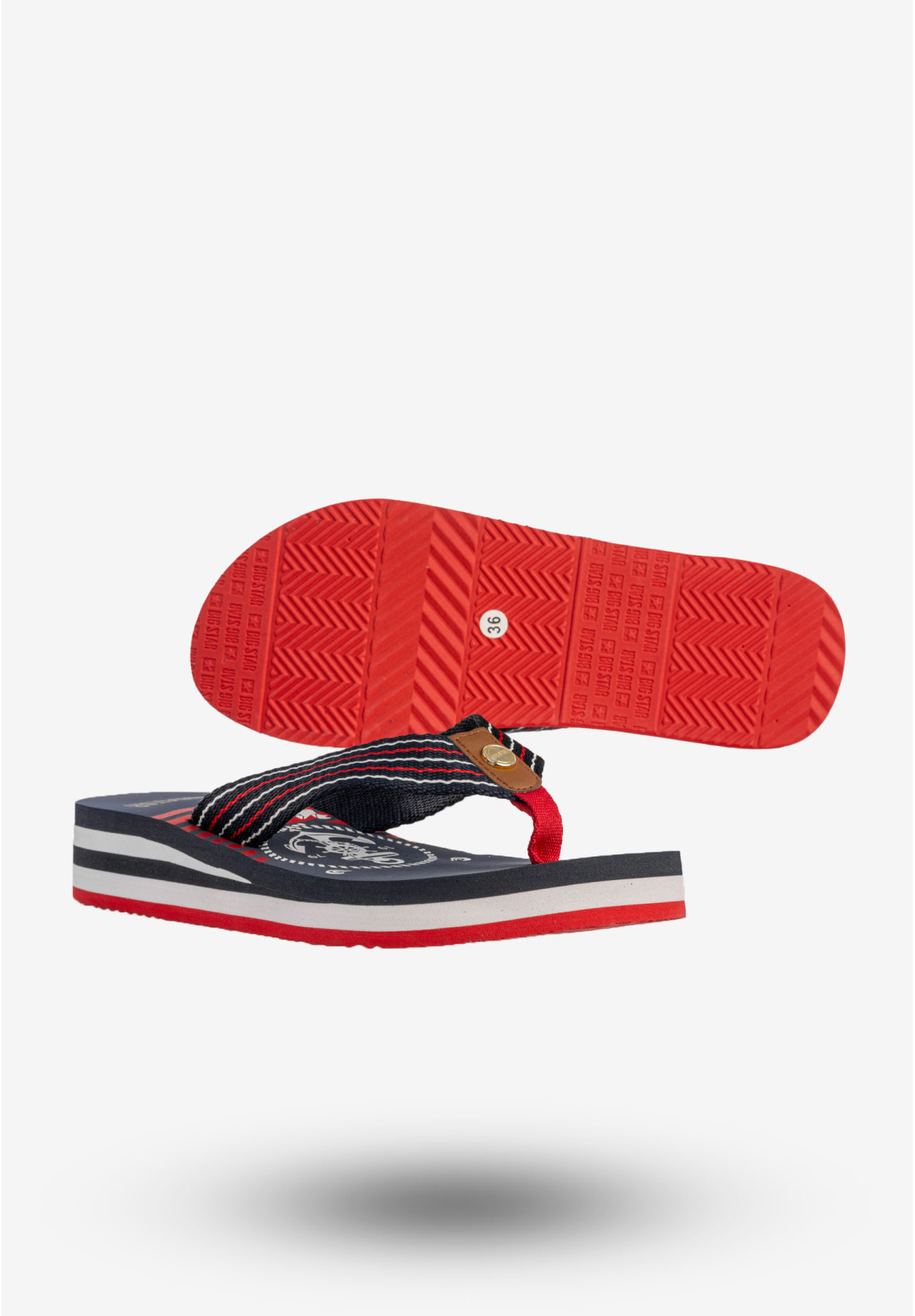 Japonki Damskie BIG STAR Klasyczne Buty Granatowe RR274A126