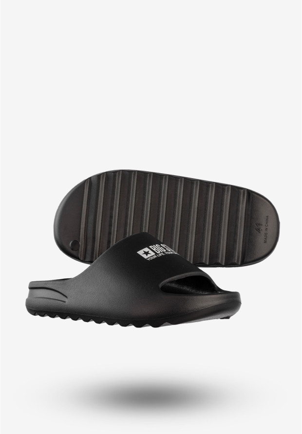 Klapki Męskie BIG STAR Klasyczne Buty Czarne RR174A012