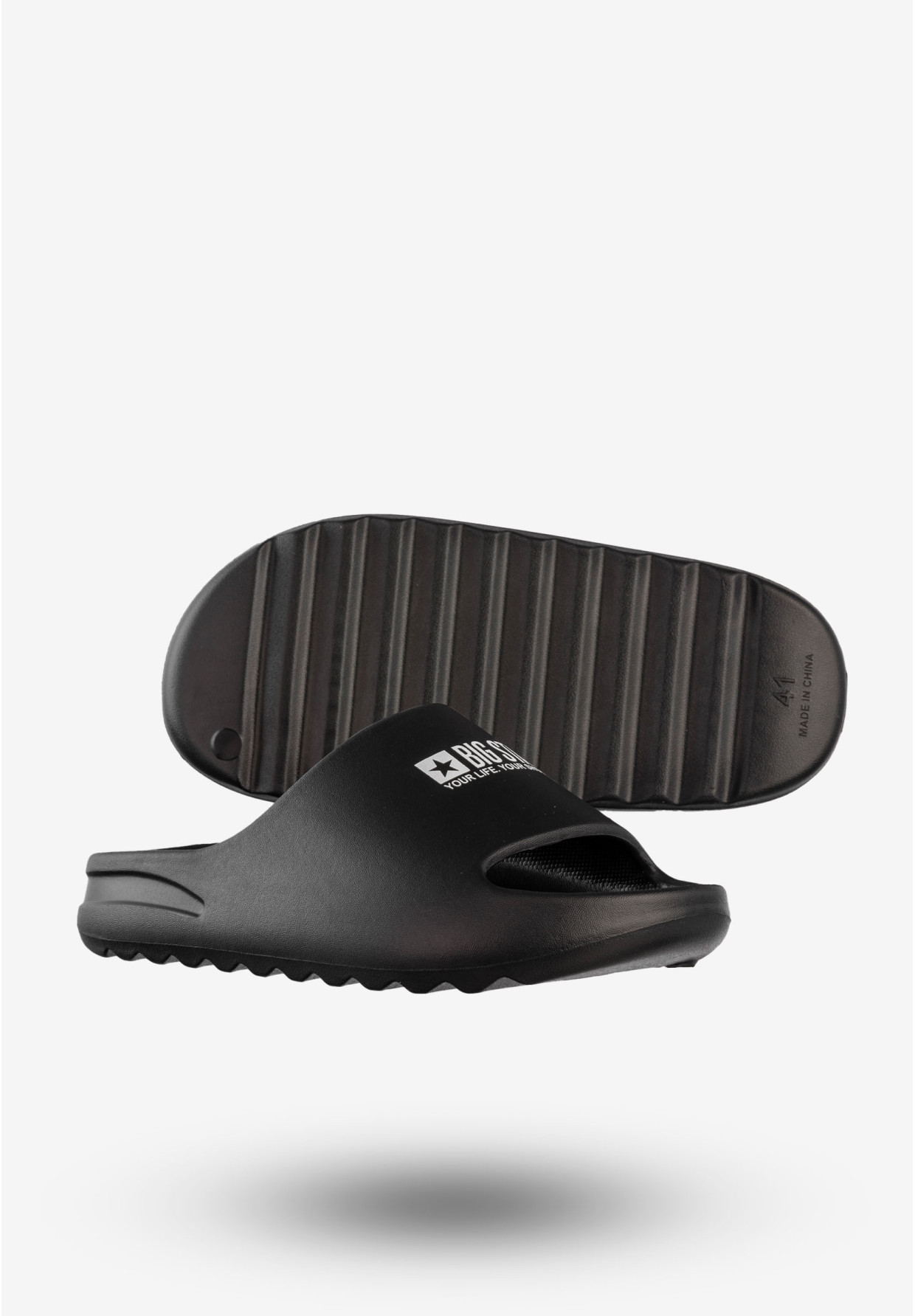 Klapki Męskie BIG STAR Klasyczne Buty Czarne RR174A012