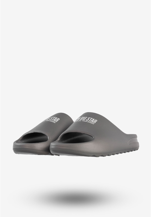 Klapki Męskie BIG STAR Klasyczne Buty Szare RR174A013