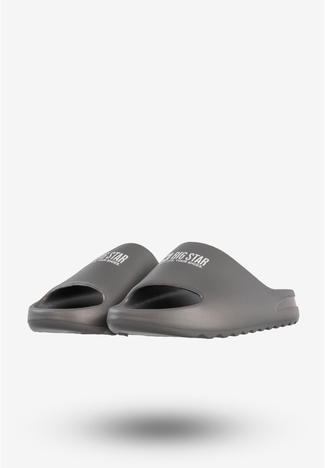 Klapki Męskie BIG STAR Klasyczne Buty Szare RR174A013