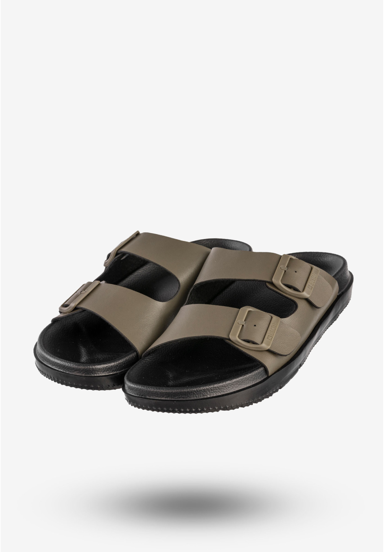 Klapki Męskie BIG STAR Casual Z Klamrami Buty Khaki NN174592