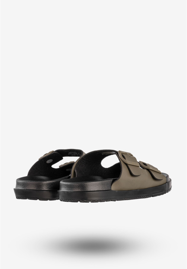 Klapki Męskie BIG STAR Casual Z Klamrami Buty Khaki NN174592