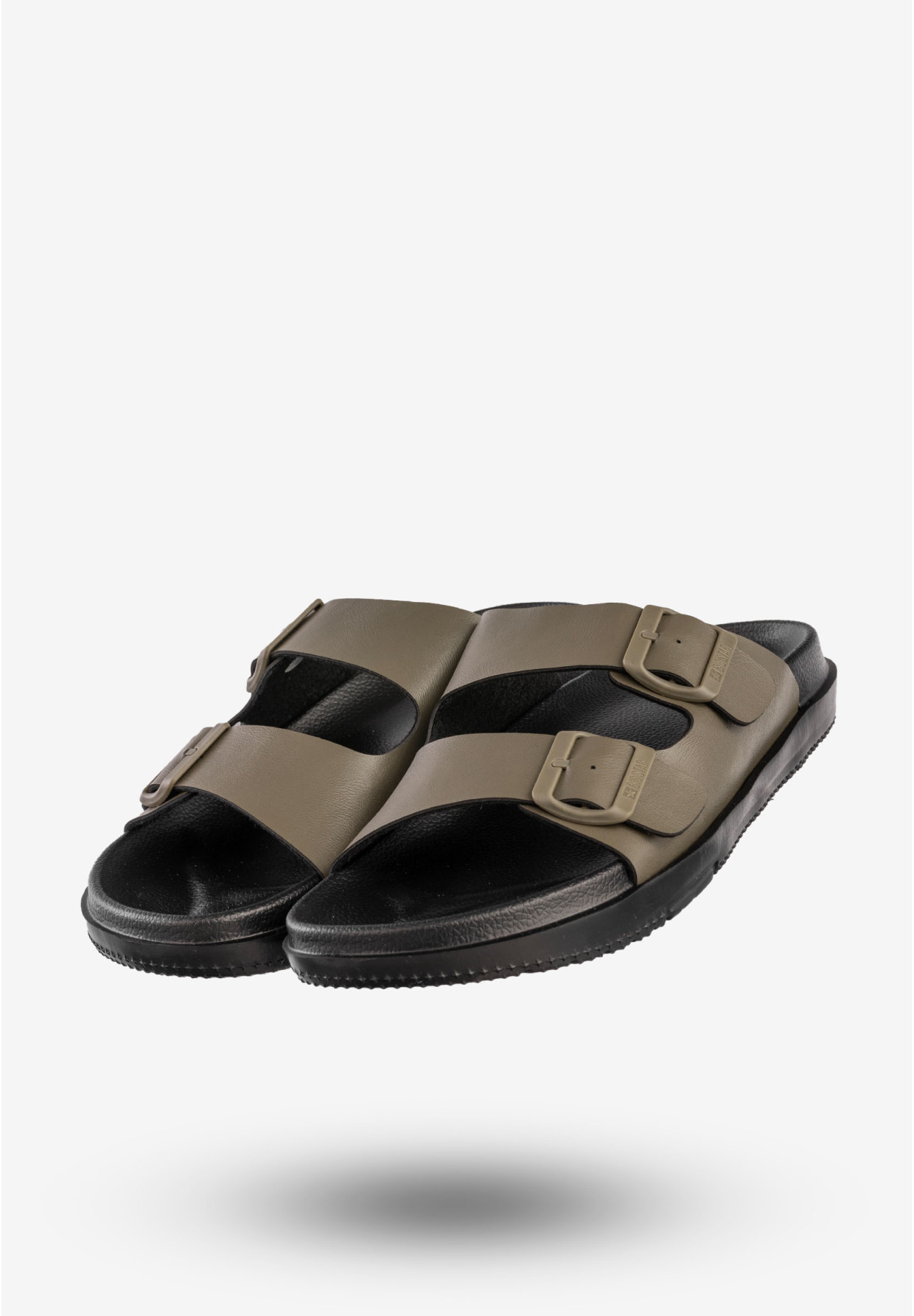 Klapki Męskie BIG STAR Casual Z Klamrami Buty Khaki NN174592