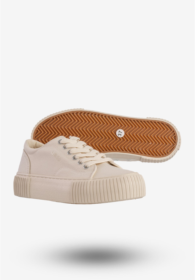 Trampki Damskie BIG STAR Buty Sportowe Niskie Beżowe RR274407