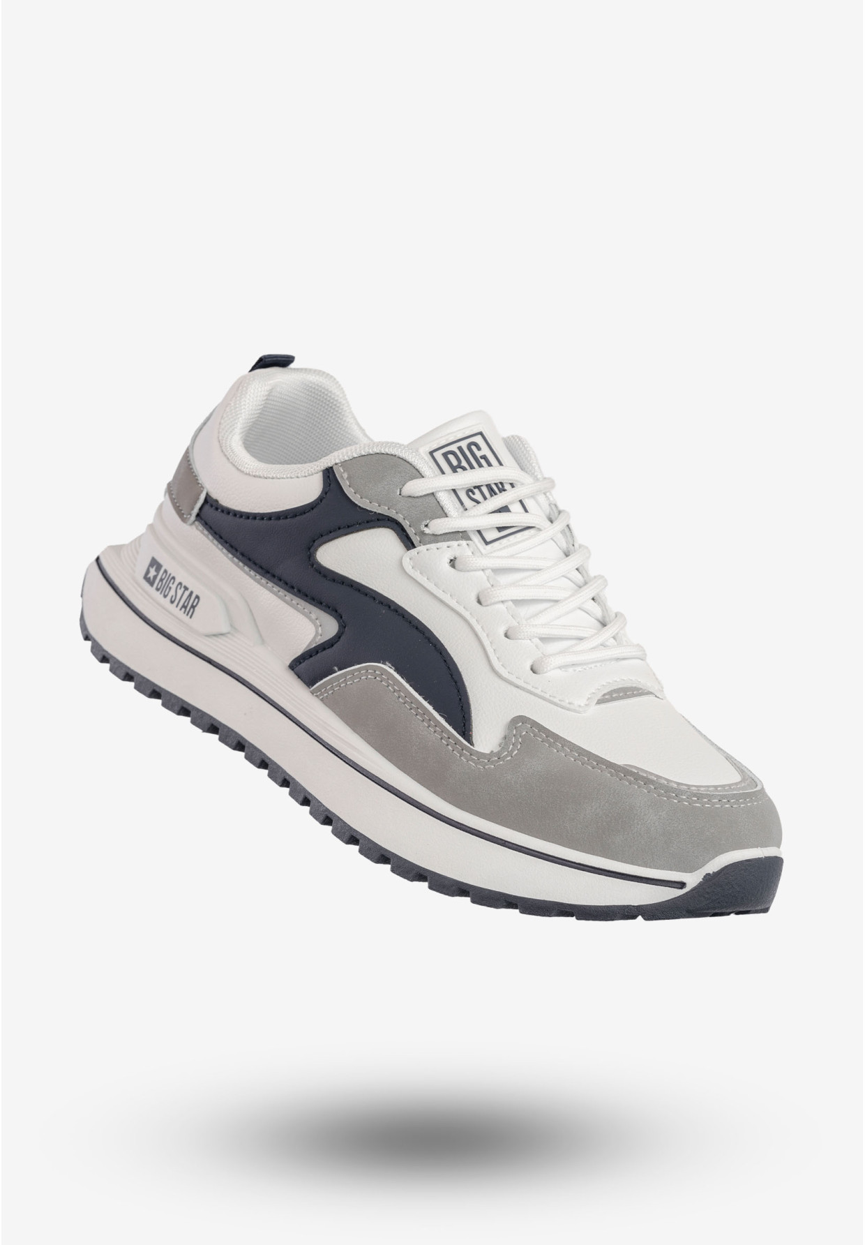 Sneakersy Damskie BIG STAR Buty Sportowe Biało Grantowe RR274A215