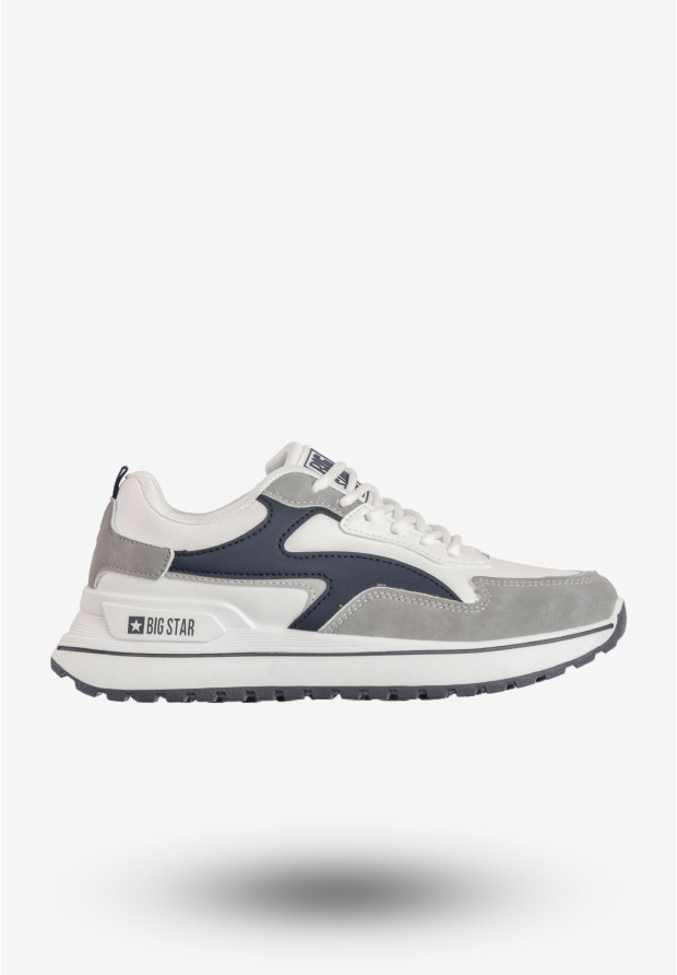 Sneakersy Damskie BIG STAR Buty Sportowe Biało Grantowe RR274A215