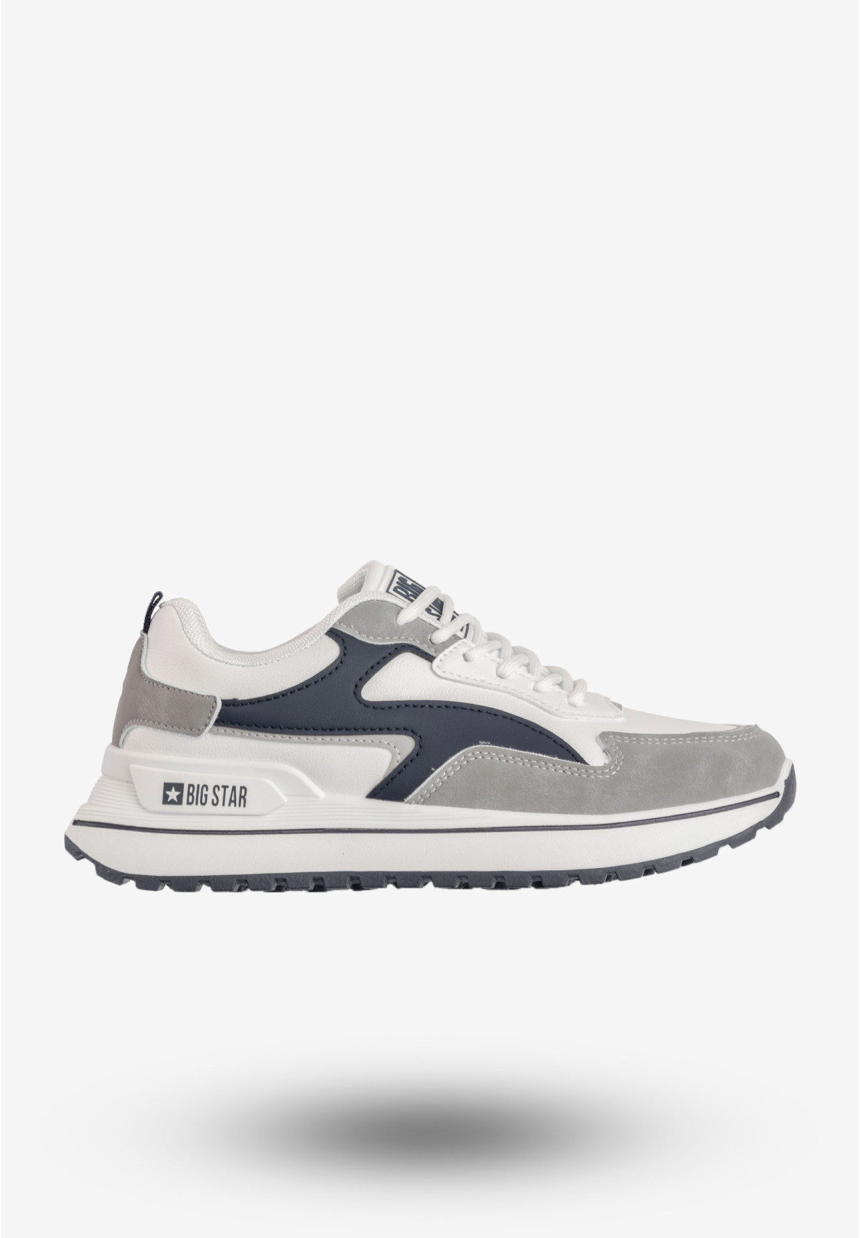 Sneakersy Damskie BIG STAR Buty Sportowe Biało Grantowe RR274A215