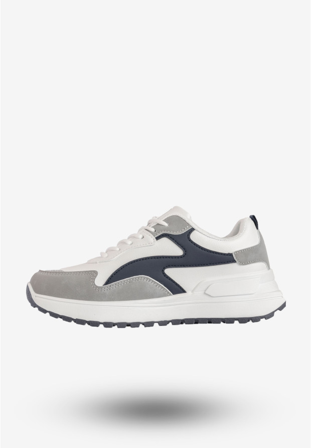 Sneakersy Damskie BIG STAR Buty Sportowe Biało Grantowe RR274A215