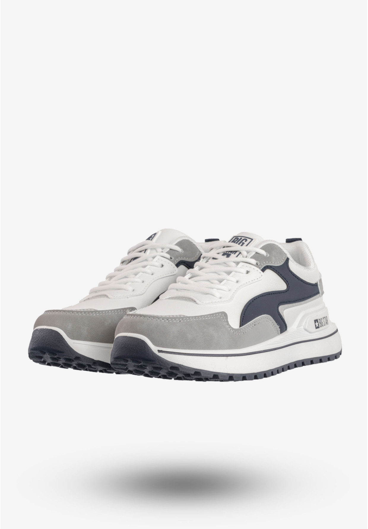 Sneakersy Damskie BIG STAR Buty Sportowe Biało Grantowe RR274A215