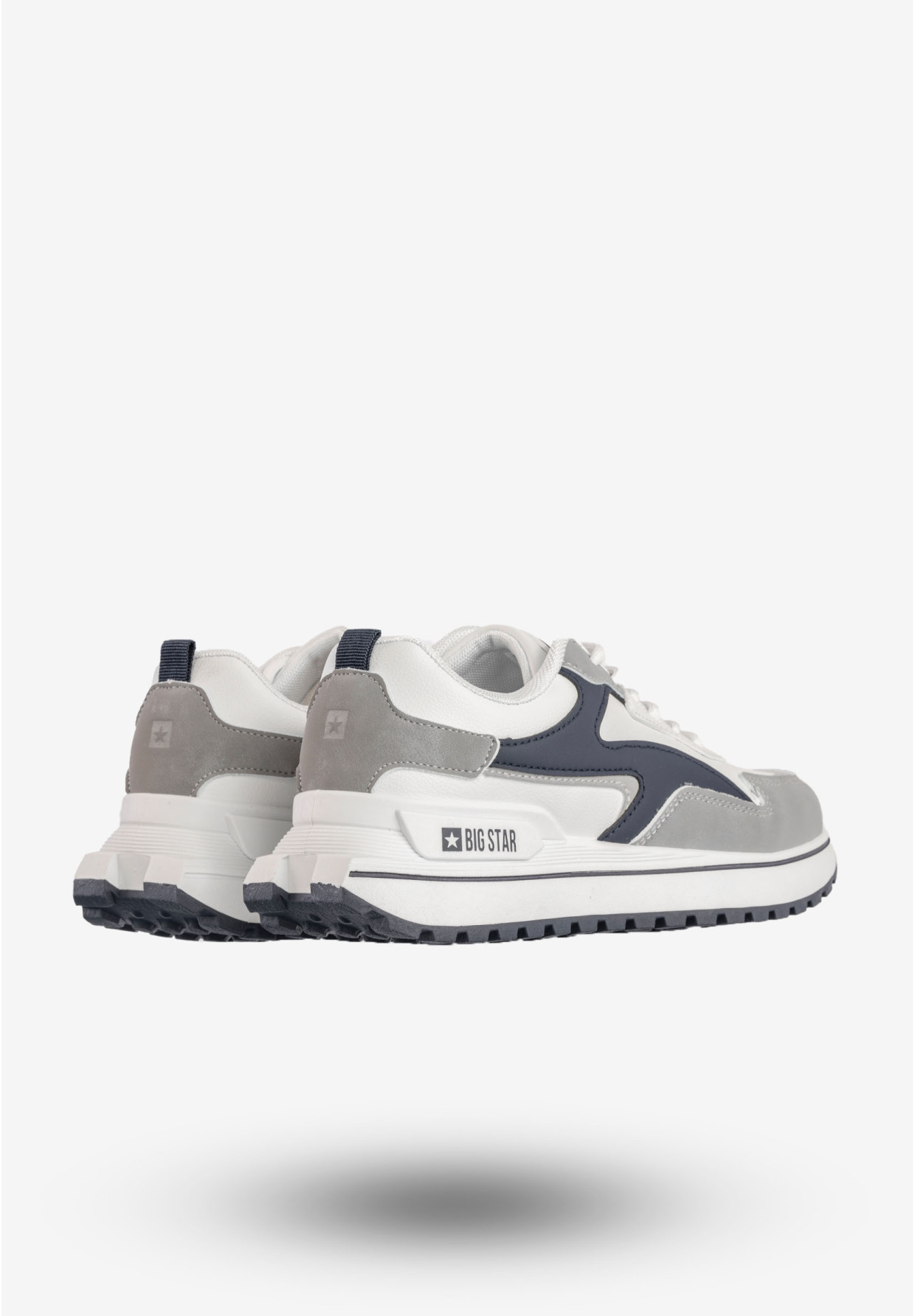 Sneakersy Damskie BIG STAR Buty Sportowe Biało Grantowe RR274A215