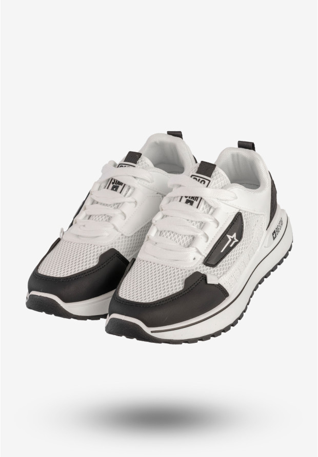 Sneakersy Damskie BIG STAR Buty Sportowe Biało Czarne RR274A223