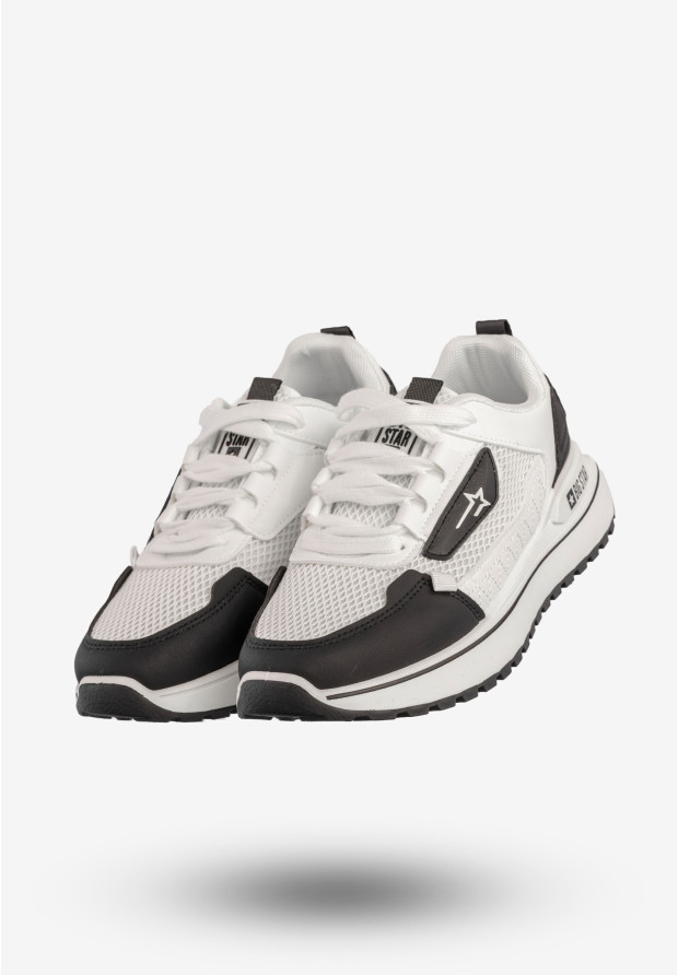Sneakersy Damskie BIG STAR Buty Sportowe Biało Czarne RR274A223