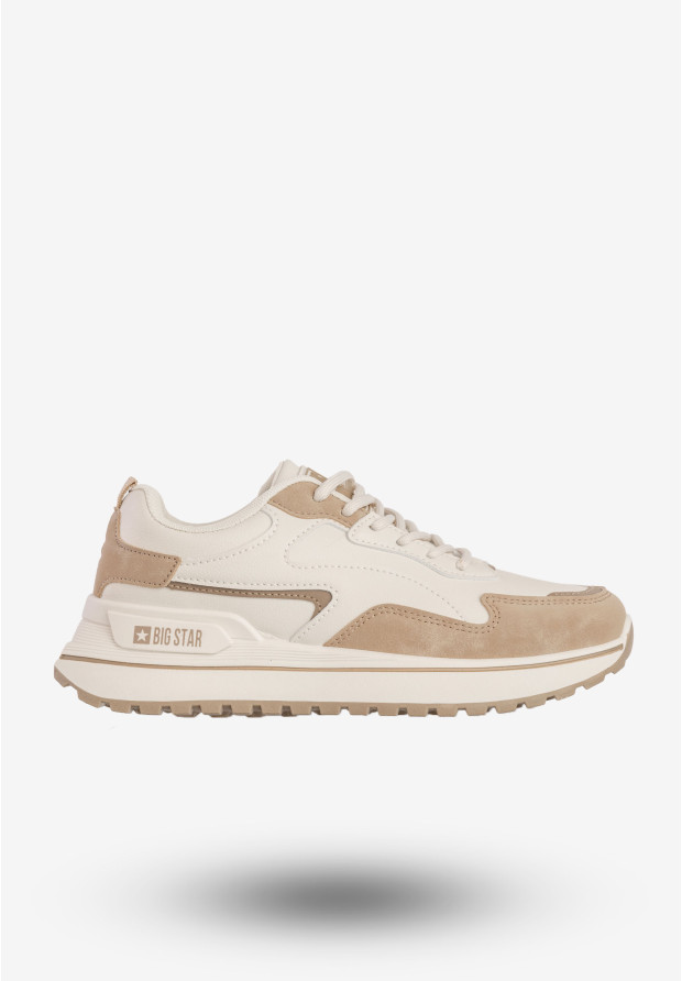 Sneakersy Damskie BIG STAR Buty Sportowe Beżowe RR274A216