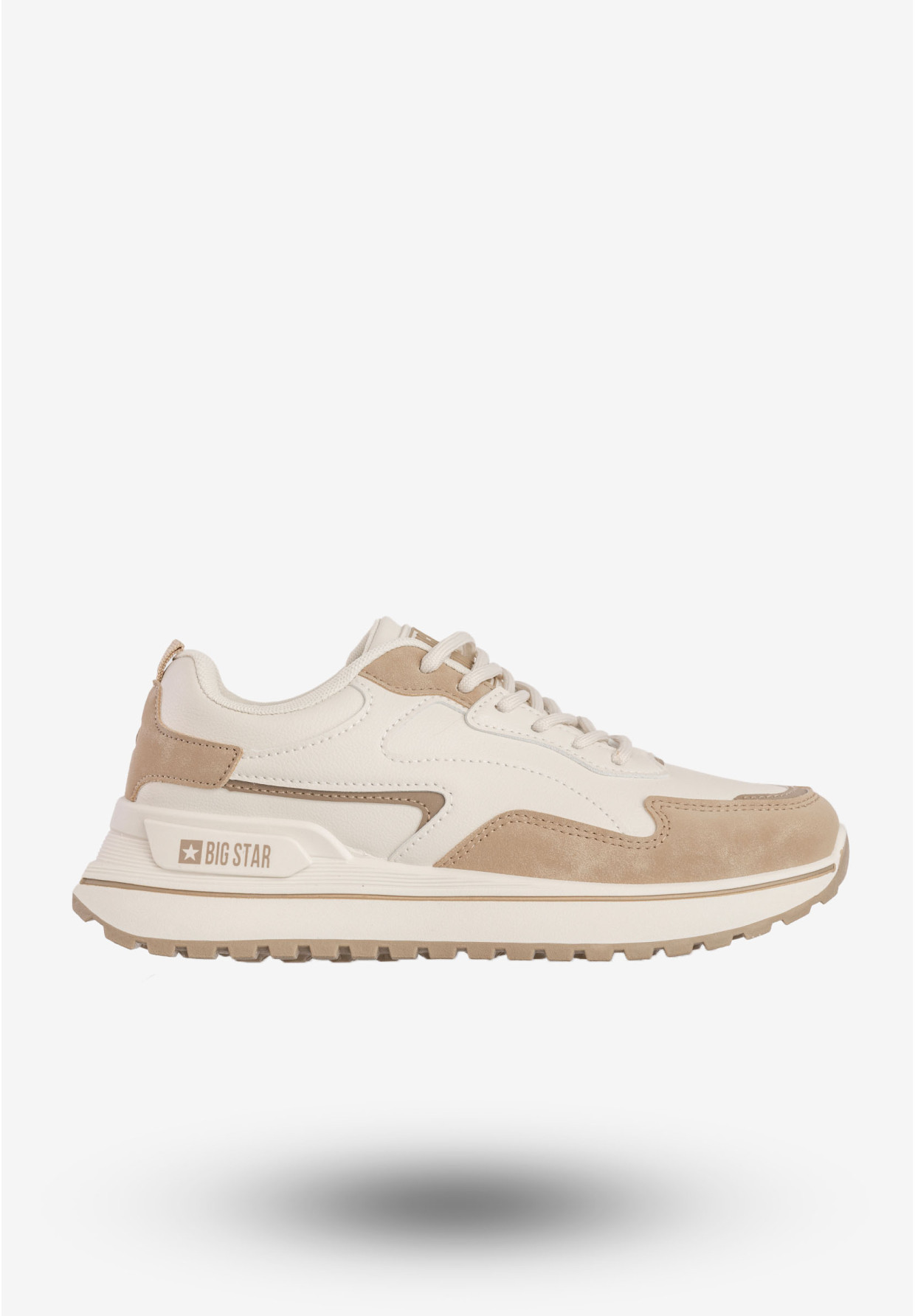 Sneakersy Damskie BIG STAR Buty Sportowe Beżowe RR274A216