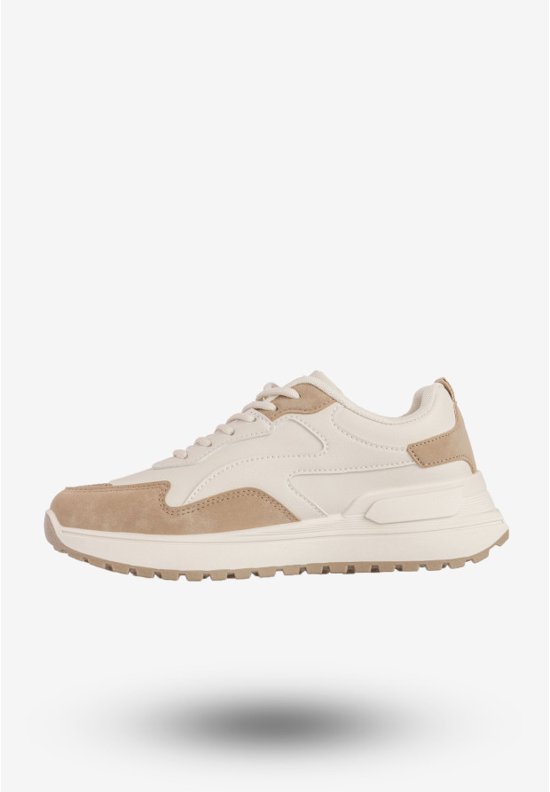 Sneakersy Damskie BIG STAR Buty Sportowe Beżowe RR274A216