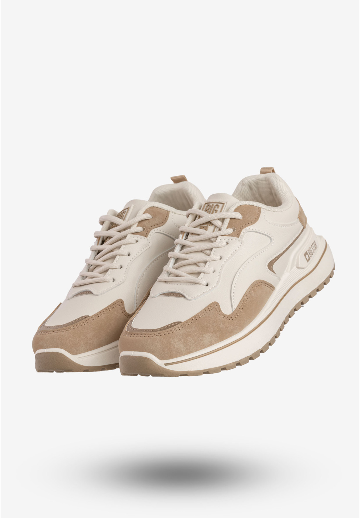 Sneakersy Damskie BIG STAR Buty Sportowe Beżowe RR274A216