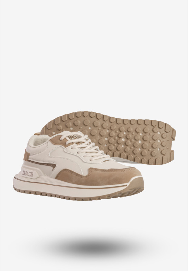 Sneakersy Damskie BIG STAR Buty Sportowe Beżowe RR274A216