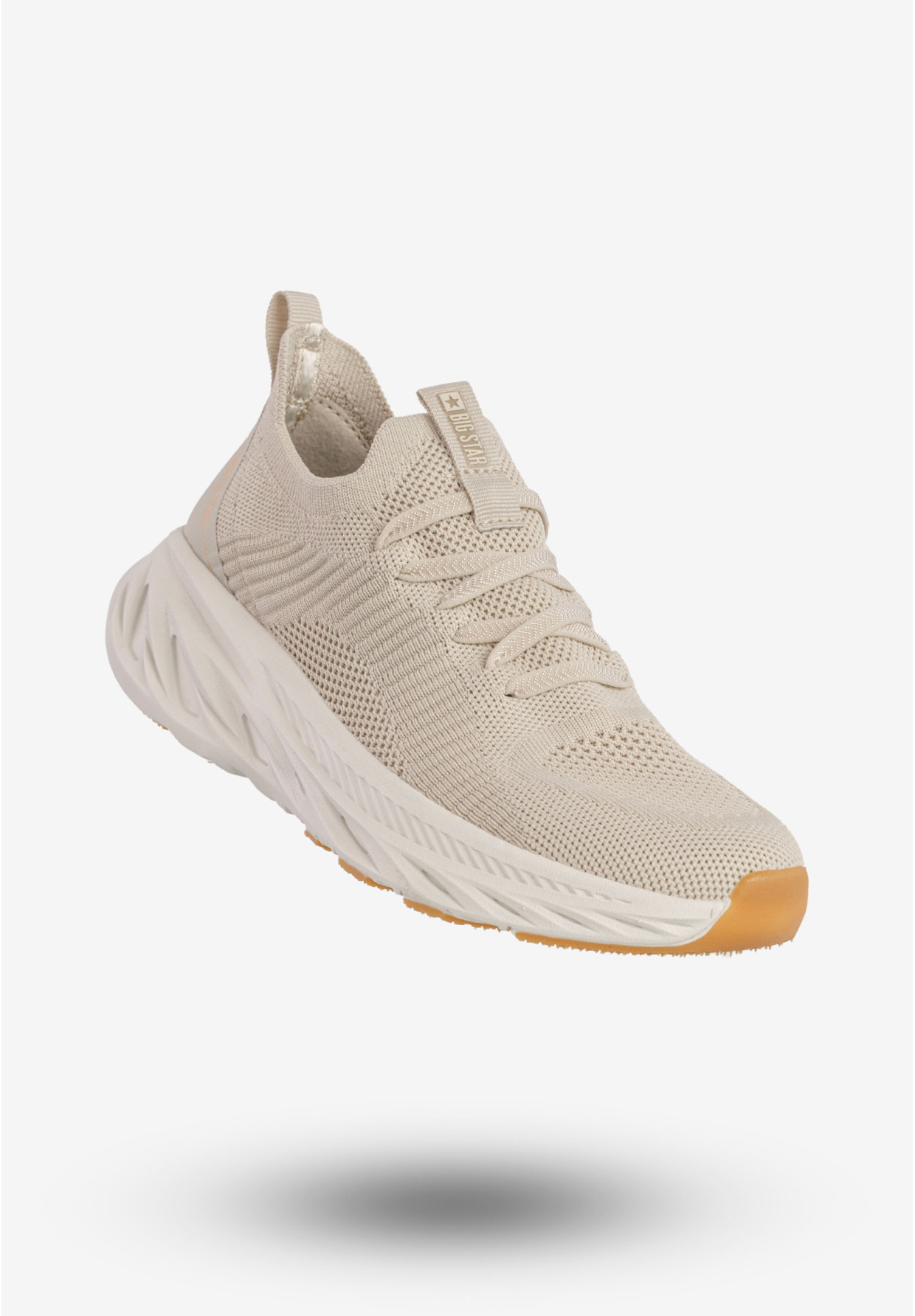 Sneakersy Damskie BIG STAR Buty Wsuwane Sportowe Beżowe RR274A133