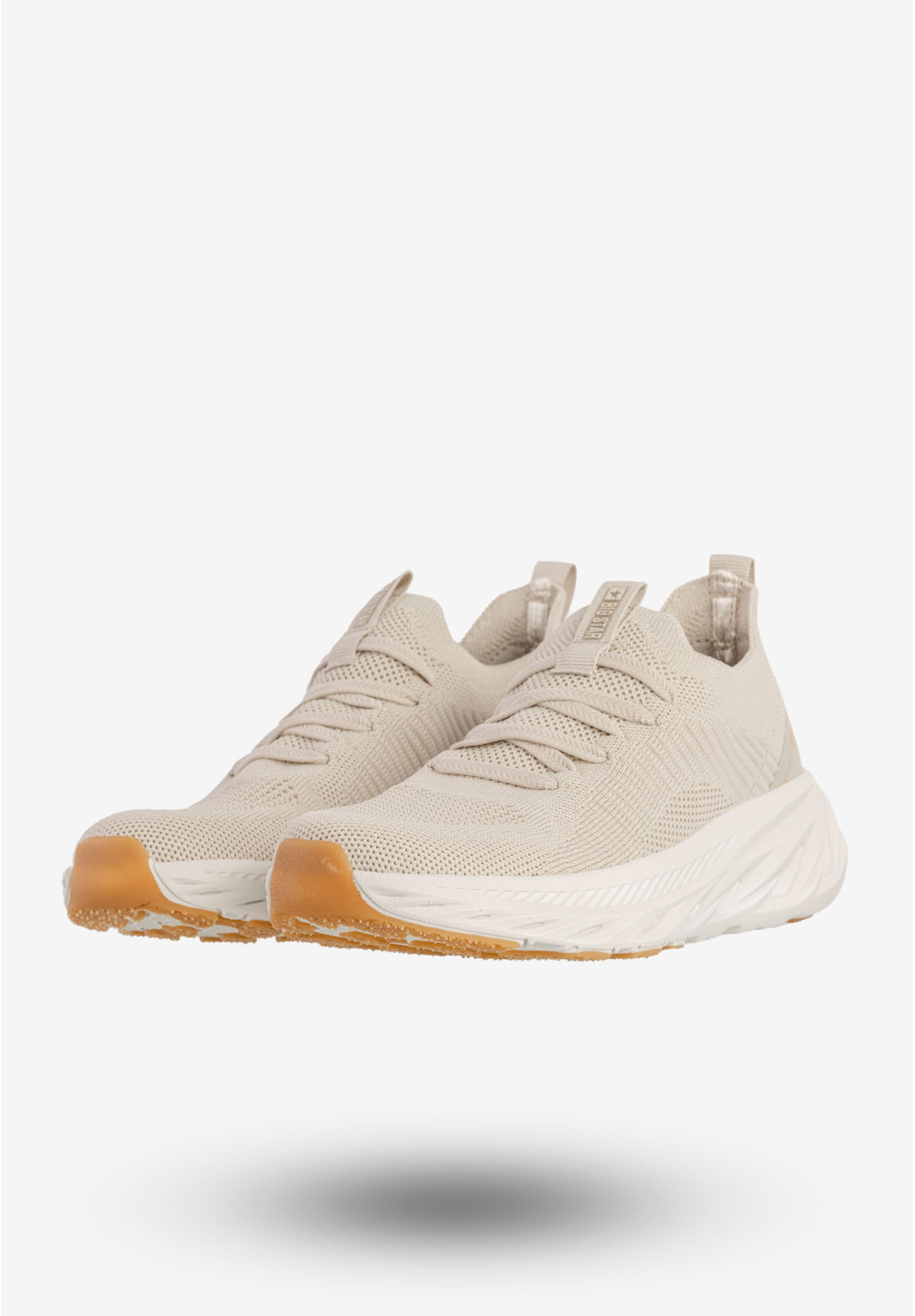 Sneakersy Damskie BIG STAR Buty Wsuwane Sportowe Beżowe RR274A133